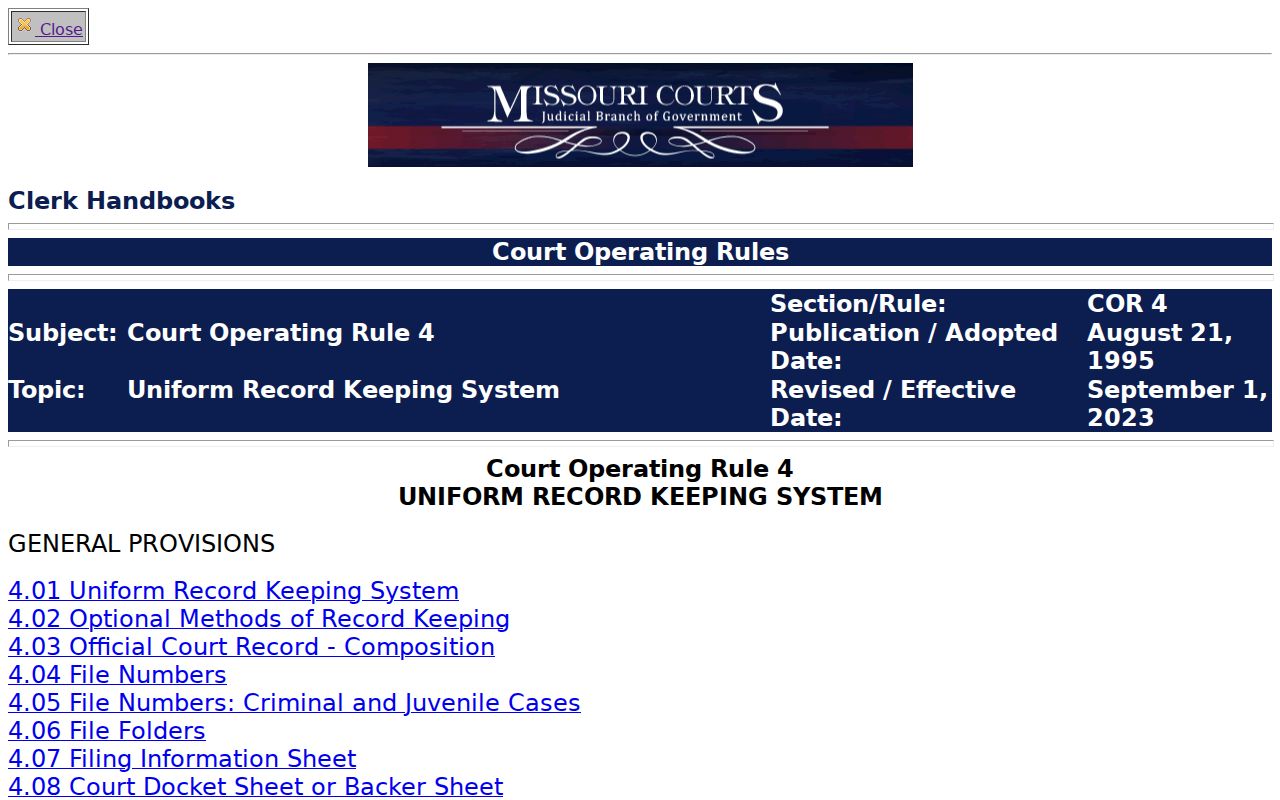 Douglas County criminal docket recordkeeping rules