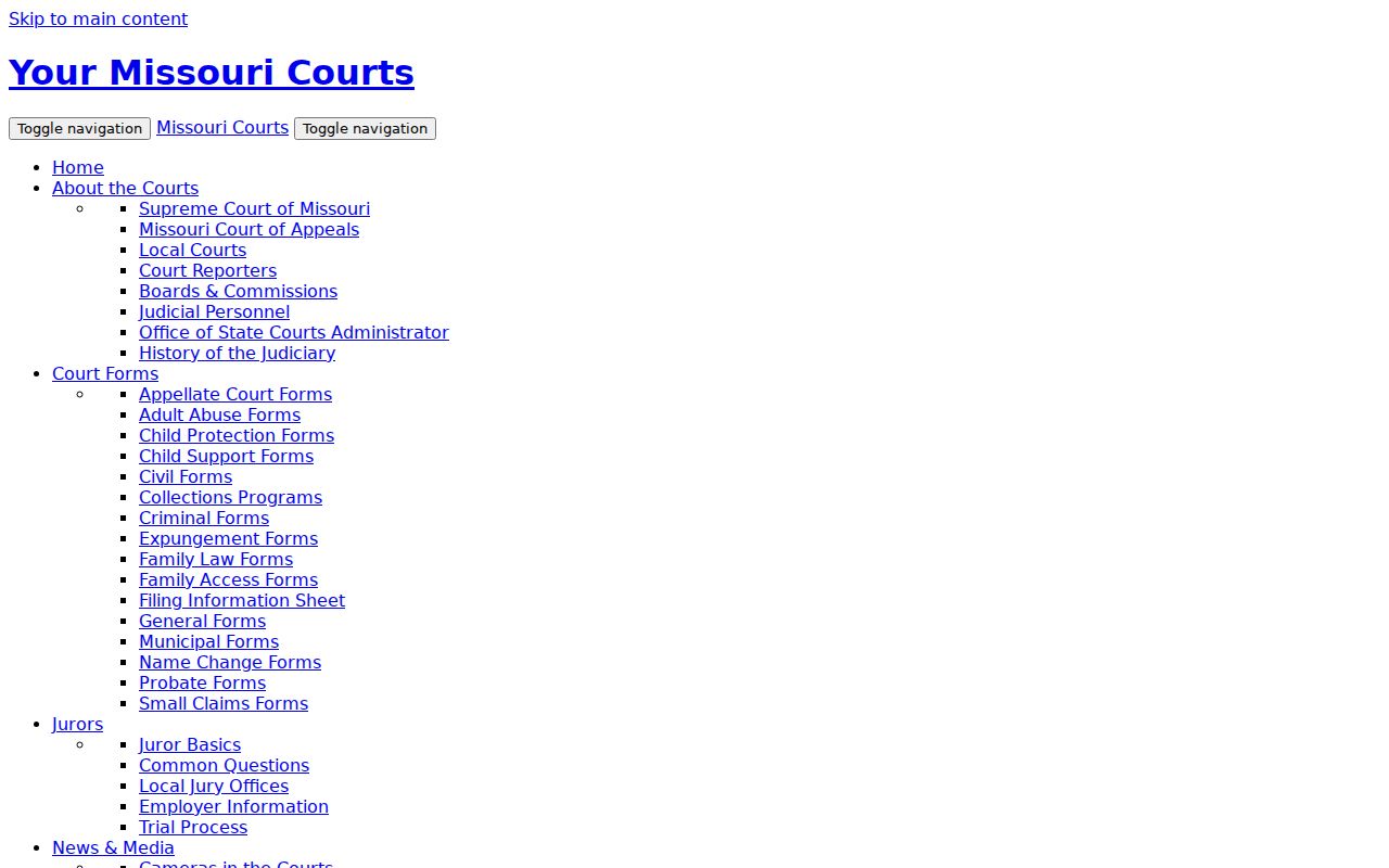 Douglas County court docket reference to Missouri Court of Appeals Southern District